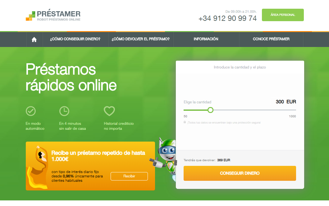 Opiniones y condiciones del micropréstamo Prestamer