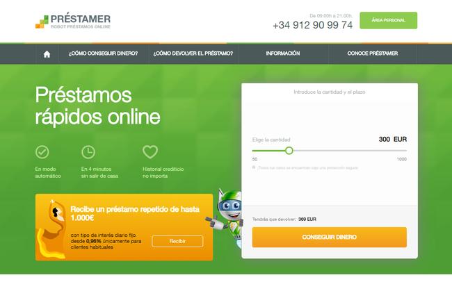 Opiniones y condiciones del micropréstamo Prestamer